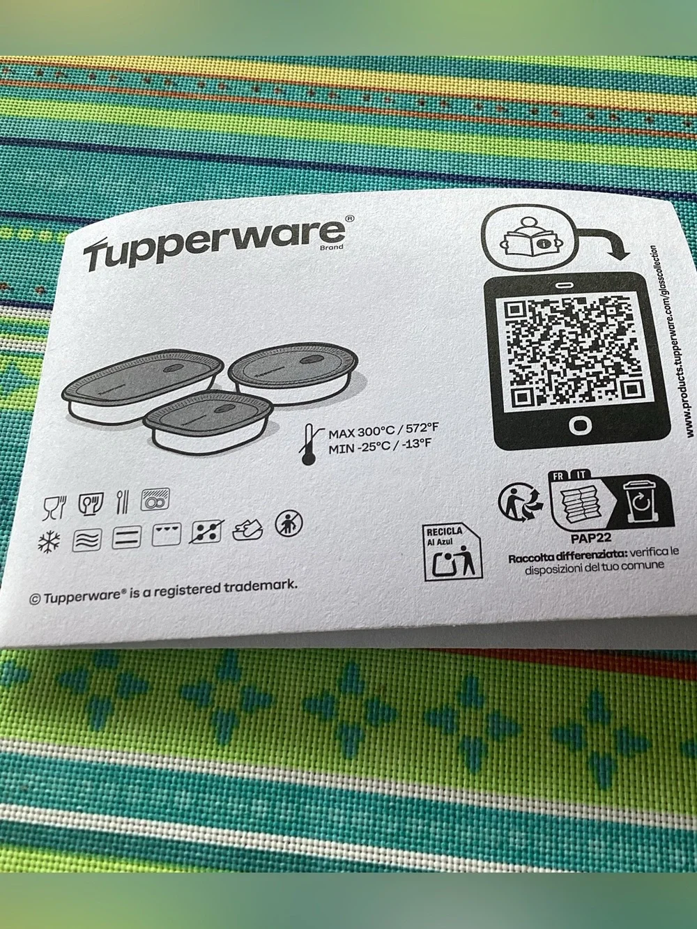 Tupperware Voila Glass Rectangular Mini Glass Ovenware and Lid